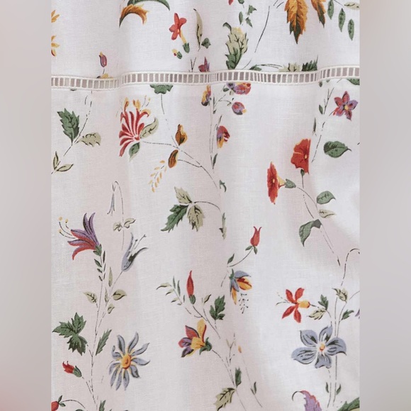 NWOT Reformation Everett Linen Dress in Corsini Floral White Midi Dress - Picture 6 of 15